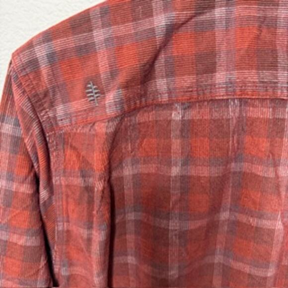 Royal Robbins Covert Cord Organic Cotton Plaid Shirt Button Down Mens Size Large - Picture 9 of 12
